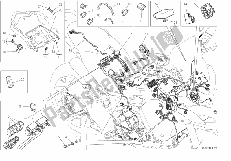 Todas las partes para Arnés De Cableado de Ducati Multistrada 1260 Enduro USA 2019